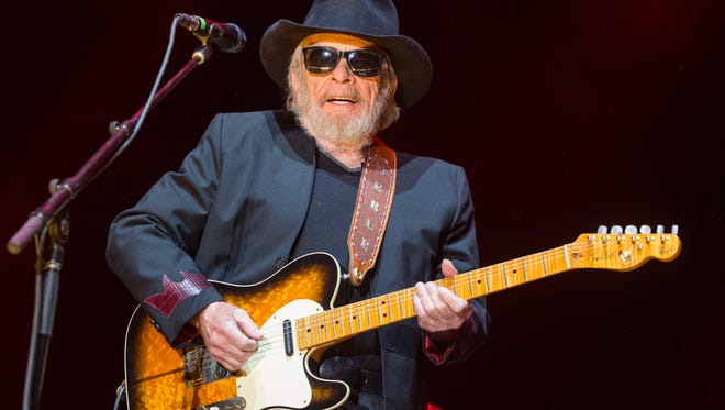 Merle Haggard performs on stage during the 2015 Stagecoach Festival at the EmpireClub on April 24, 2015, in Indio, Calif.