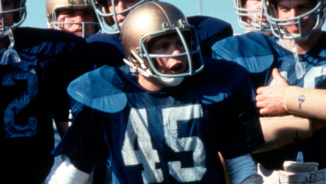 Actor Sean Astin portrayed Notre Dame football player Rudy Ruettiger in the movie "Rudy."