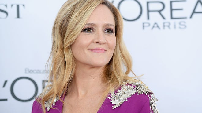 Samantha Bee Job: Host-producer, ' Full Frontal With Samantha Bee ' Age: 49 Wikipedia page views (2 yr.): 1,265,271 Samantha Bee entered the public eye as a correspondent on " The Daily Show With Jon Stewart " in 2003 – a position she held for 12 years. In 2016, Bee became the first female to host a late-night satirical news show with her politically charged TBS series " Full Frontal With Samantha Bee.