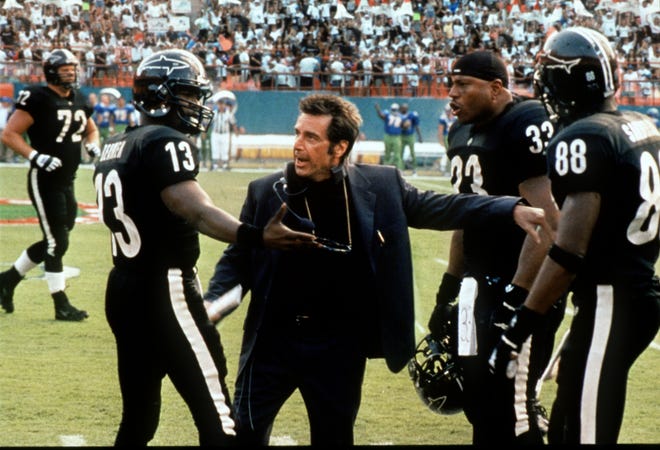 7. " Any Given Sunday " (1999): Al Pacino is a pro coach who tries to quell the tensions of bickering teammates (Jamie Foxx and LL Cool J).