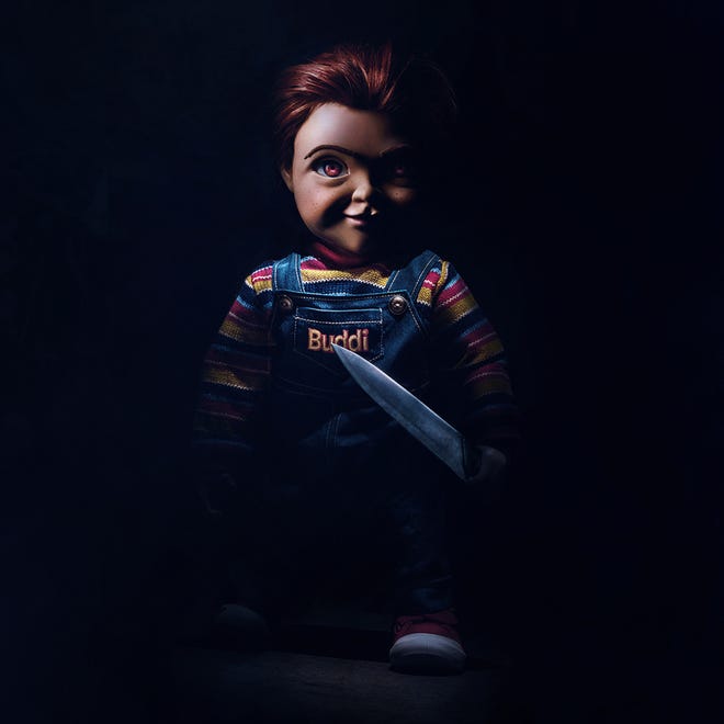 7. Chucky ( ' Child ' s Play ' ): Killer doll Chucky makes a murderous return in " Child ' s Play, " a reboot of the 1988 horror classic. Chucky hasn ' t missed a step in three decades, not easy with those tiny, kneeless legs. Major points for bringing Mark Hamill to the Dark Side voicing Chucky, adding a level of malevolence. (And even a song – take note, Jafar!) Chucky has learned to computer hack (yawn), but doesn ' t skimp on the old-school gory hacking, either. Along with that knife, he brings it with a lawnmower and a table saw.