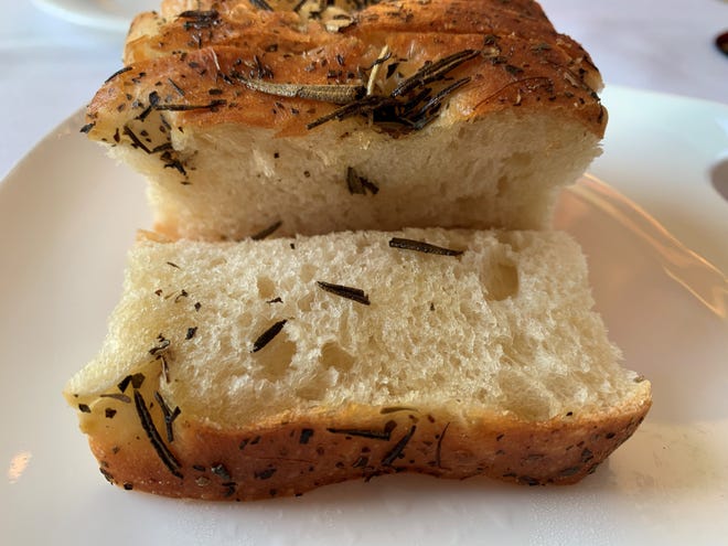 Complimentary bread from Verdi's Bistro, Marco Island.