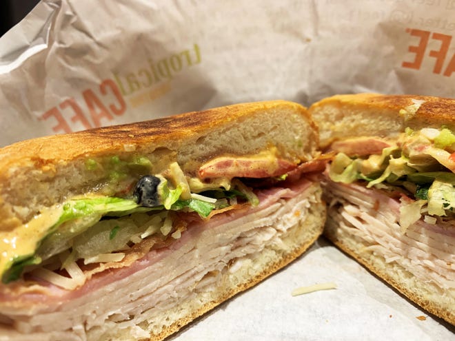 The ultimate club sandwich from Tropical Smoothie Cafe, Marco Island.