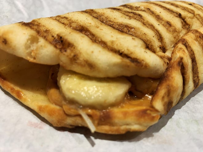 A peanut butter crunch flatbread from Tropical Smoothie Cafe, Marco Island.