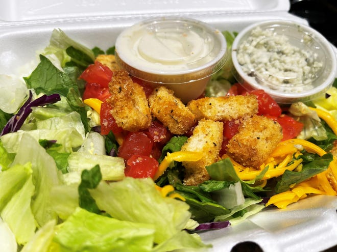 A house salad from Texas Roadhouse, South Naples.