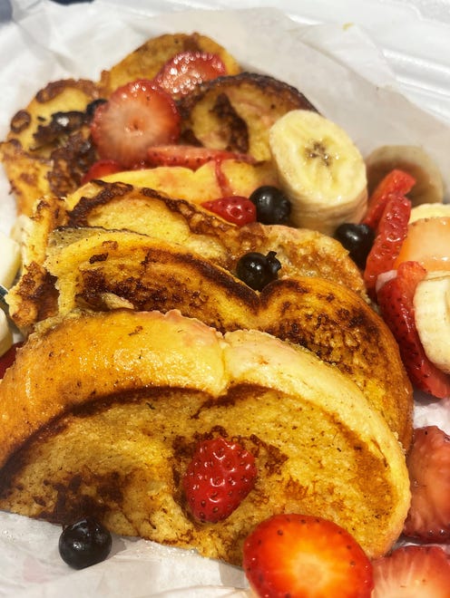 The fruit French toast from Stonewalls, Marco Island.