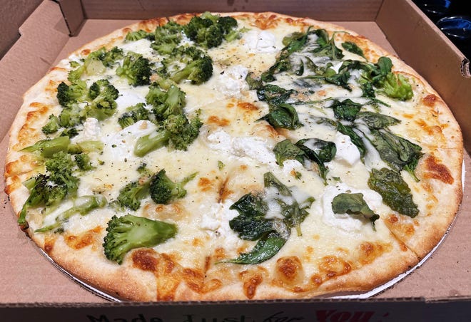 The “White Pie” from Frankie's Authentic Italian Deli, South Naples.
