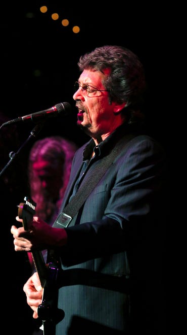 Michael Stanley of The Michael Stanley Band sings during their concert at the Tangier Restaurant on Saturday, March 21, 2015, in Akron, Ohio. (Ed Suba Jr./Akron Beacon Journal)