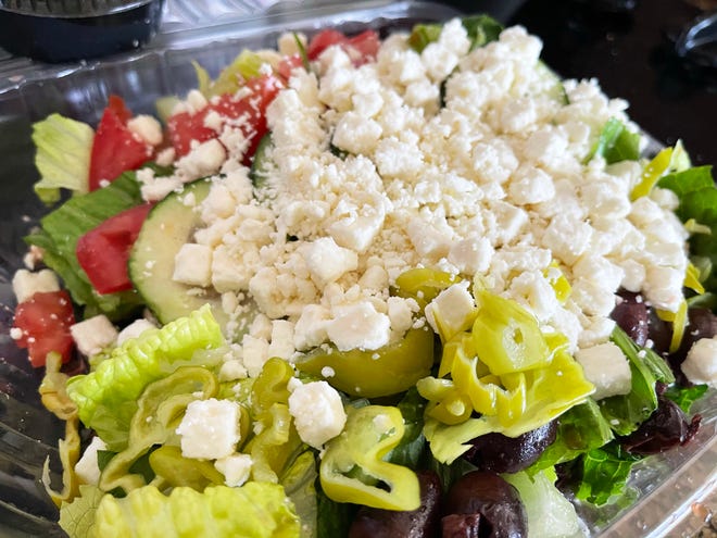 The Greek salad from The Lakeside Eatery, Marco Island.